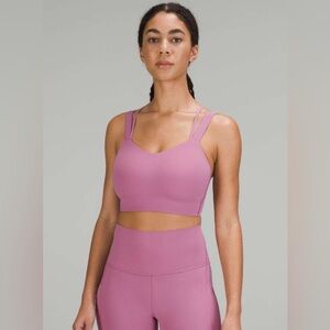 Lululemon NWT Like a Cloud Longline Bra Velvet Dust D/DD Size 6